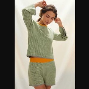 Anthropologie Dolan 2 Piece Sierra Lounge Set Pajamas Shorts + Top